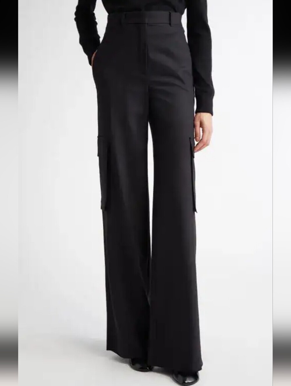 MAX MARA STUDIO Ghiera wool-blend wide-leg cargo pants